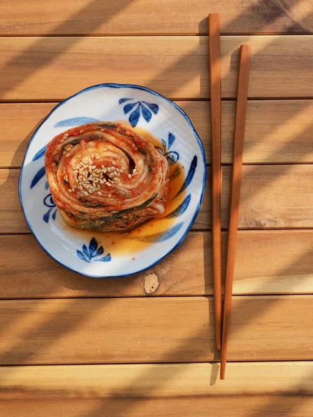 Kore yemeği taze kimçi, Kore geleneksel kimchi yemeği.