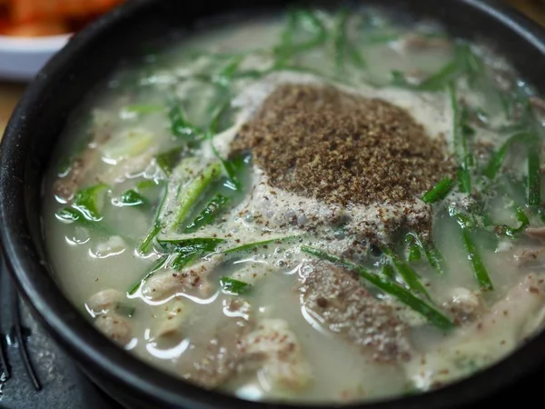 Koreaans Voedsel Sundae Soep Sundae Gukbap — Stockfoto