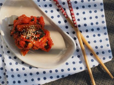 Kore geleneksel yemekleri Kurutulmuş Turp Kimchi