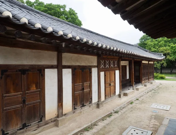 Porta Tradizionale Coreana Hanok Porta Legno — Foto Stock