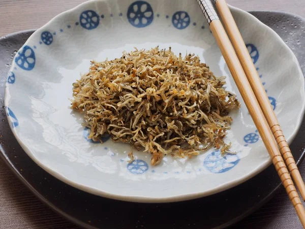 Korean Food Stir Fried Anchovies Small Anchovy Korean Side Dishes — Stock Photo, Image