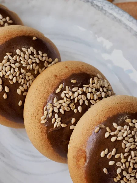 Asya Gıda Kırmızı Beanbread Manje — Stok fotoğraf