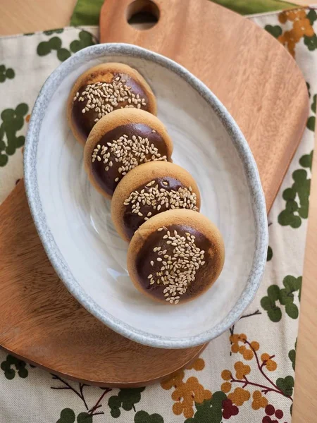 Азіатський Харчової Червоний Beanbread Manje — стокове фото