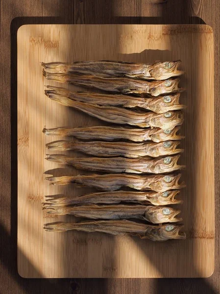 Korean Dried Fish Little Pollack — Stock Photo, Image