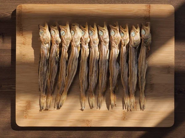 Korean Dried Fish Little Pollack — Stock Photo, Image