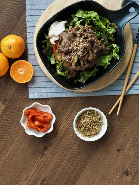 Comida Tradicional Coreana Ternera Bulgogi —  Fotos de Stock