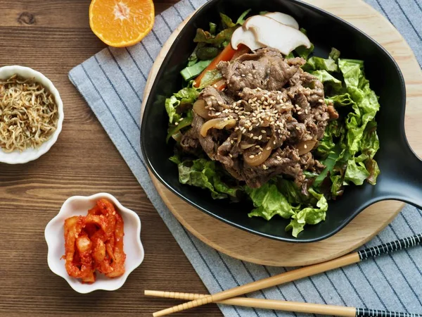 Comida Tradicional Coreana Ternera Bulgogi —  Fotos de Stock