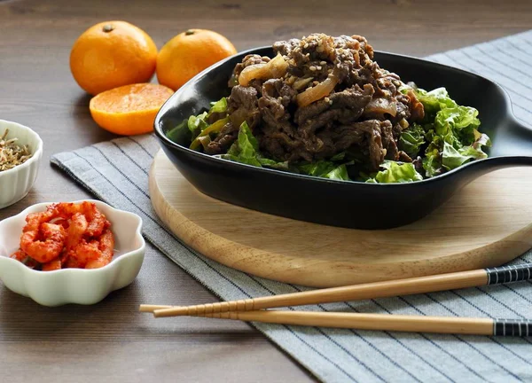 Comida Tradicional Coreana Ternera Bulgogi —  Fotos de Stock