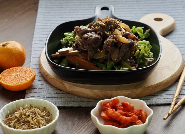 Traditionelles Koreanisches Essen Rindfleisch Bulgogi — Stockfoto