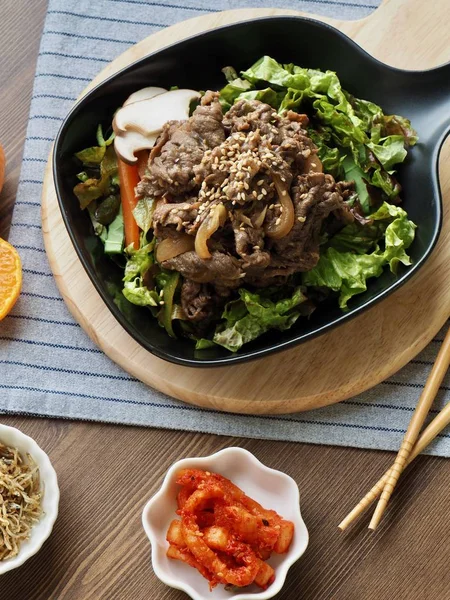 Comida Tradicional Coreana Ternera Bulgogi —  Fotos de Stock