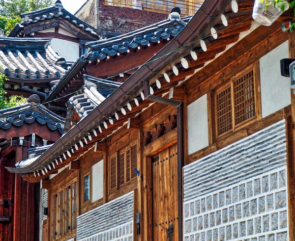 Bukchon Hanok Village Seul Coréia Casa Tradicional Coreana — Fotografia de Stock