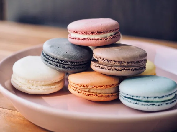 Colorful Macaroons Different Colors Sweet Food — Stock Photo, Image