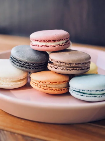Colorful Macaroons Different Colors Sweet Food — Stock Photo, Image