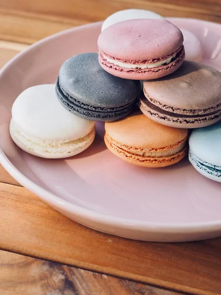 Colorful Macaroons Different Colors Sweet Food — Stock Photo, Image