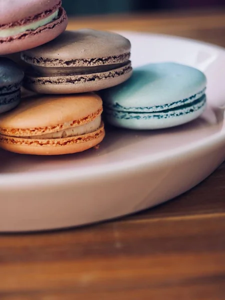 Colorful Macaroons Different Colors Sweet Food — Stock Photo, Image