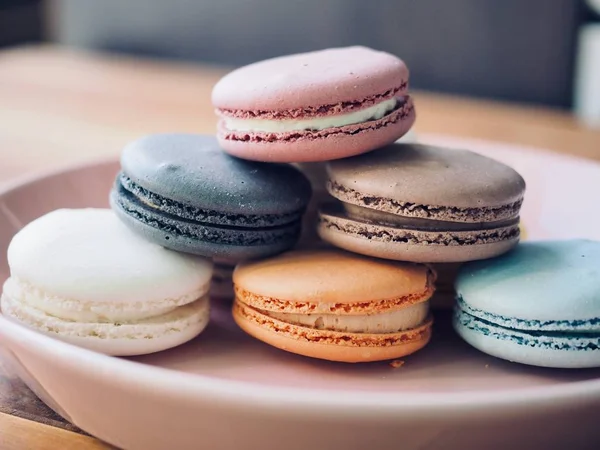 Colorful Macaroons Different Colors Sweet Food — Stock Photo, Image