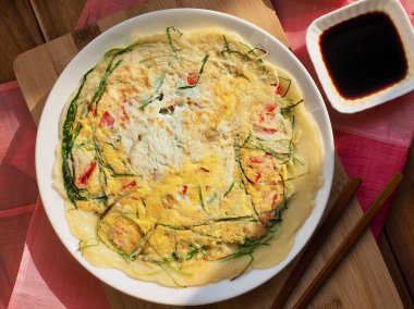 Korean style Egg pancakes