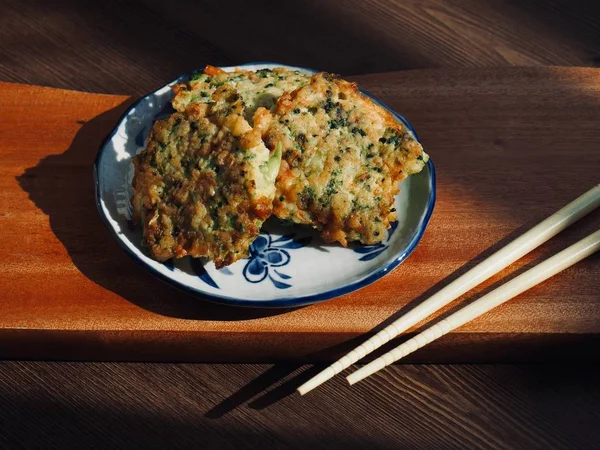 Makanan Tradisional Korea Brokoli Bakso — Stok Foto