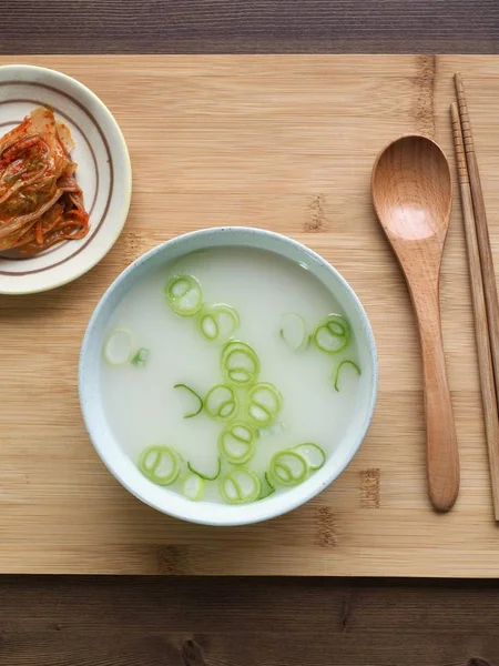 Coréen Nourriture Bœuf Jambe Soupe Kimchi — Photo