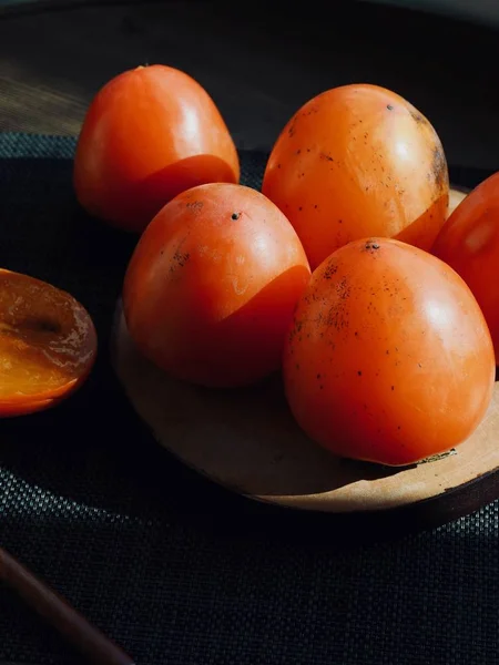 Korean Fresh Organic Ripe Persimmon — Stock Photo, Image