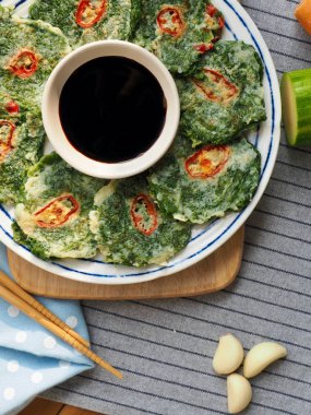 Taze deniz yosunu yeşil laver