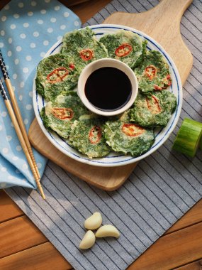 Taze deniz yosunu yeşil laver