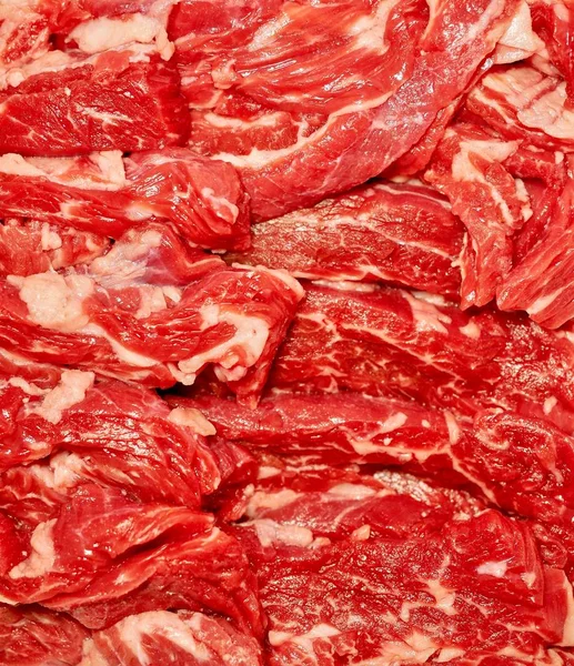 Korean Fresh Sliced Beef Background — Stock Photo, Image