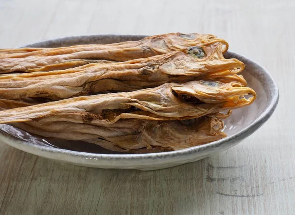 Korean Dried Fish Little Pollack Nogari — Stock Photo, Image