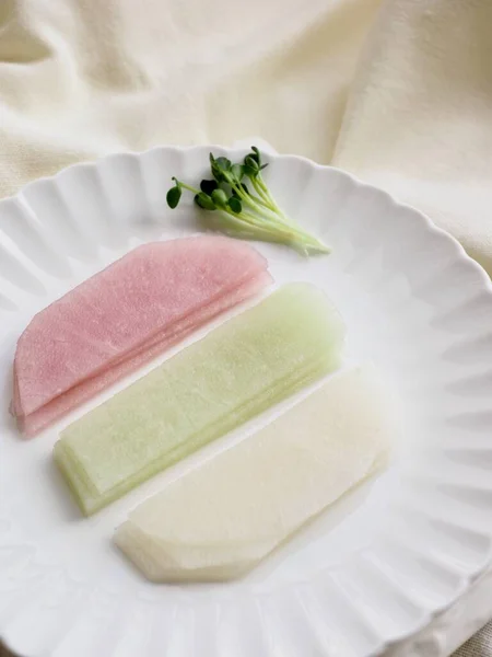 Korean food ssam radish, side dish — Stock Image Korean Food Ssam Radish Side Dish Royalty Free Stock Images
