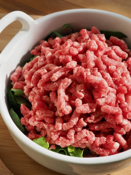 Ingrediente Alimentare Proaspete Carne Vită Tocată — Fotografie, imagine de stoc