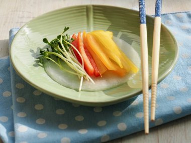 Kore yemeği ssam turp ve sebze, garnitür