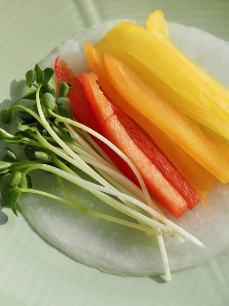 Korean food ssam radish and vegetable, side dish — Stock Image Korean Food Ssam Radish Vegetable Side Dish Stock Photo