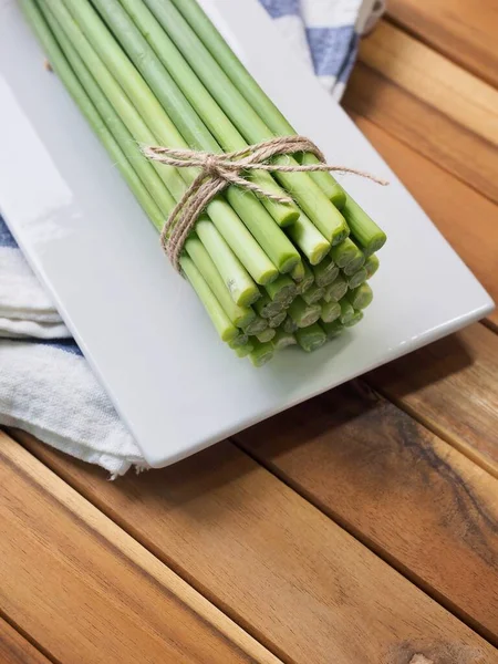 Aziatische Voedselingrediënten Knoflookstengel — Stockfoto