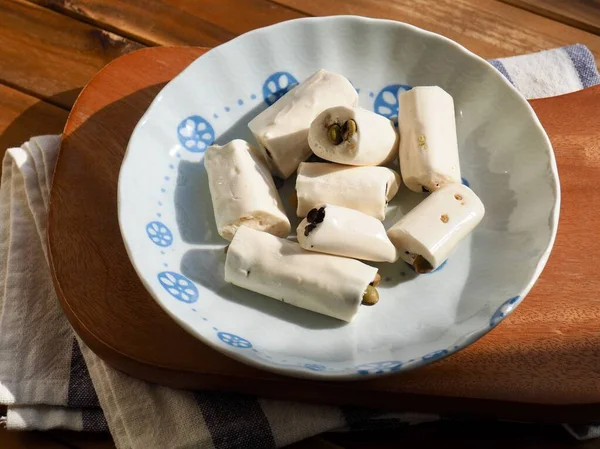 Comida Coreana Arroz Frijoles Negros Palo Taffy — Foto de Stock