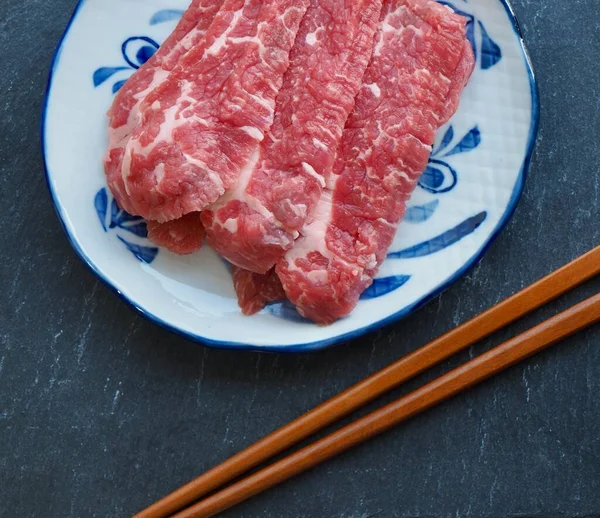 Fondo Costillas Carne Fresca Coreana — Foto de Stock