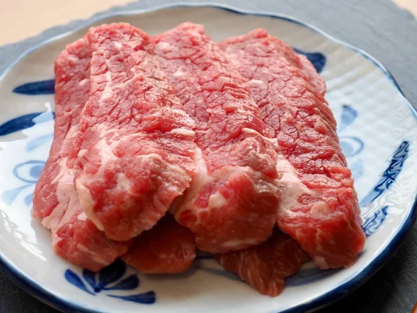 Fondo Costillas Carne Fresca Coreana — Foto de Stock