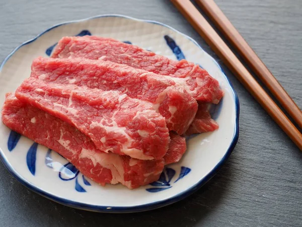 Korean Fresh Beef Ribs Background — Stock Photo, Image