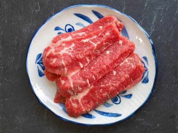 Korean Fresh Beef Ribs Background — Stock Photo, Image