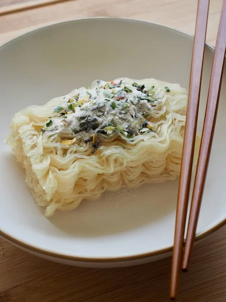 Ασιατικό Φαγητό Αποξηραμένο Ρύζι Noodles Instant Food — Φωτογραφία Αρχείου