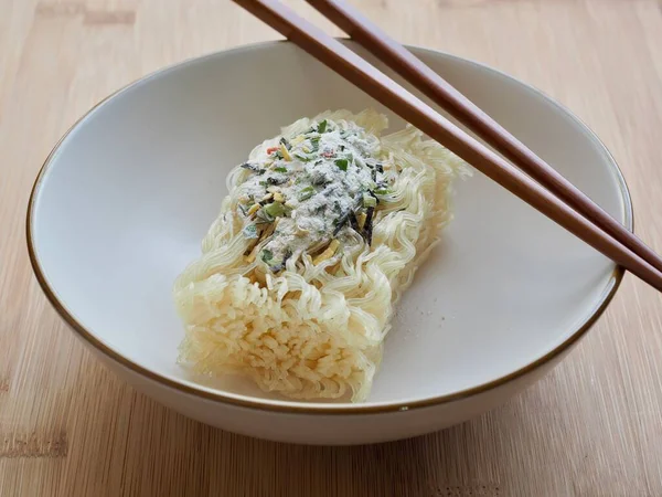Asian Food Dried Rice Noodles Instant Food — ストック写真