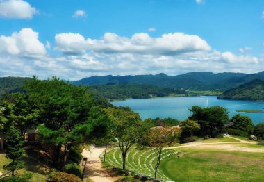 Sahne Daecheong göl Cheongju City, Güney Kore