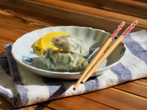 Asiatiska Dumplings Dim Sum Meatdumplings — Stockfoto