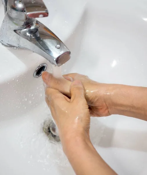Hand Washing Process Prevention Infection — Stock Photo, Image