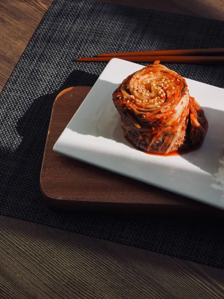 Korean Traditional Food Cabbage Kimchi — Stock Photo, Image