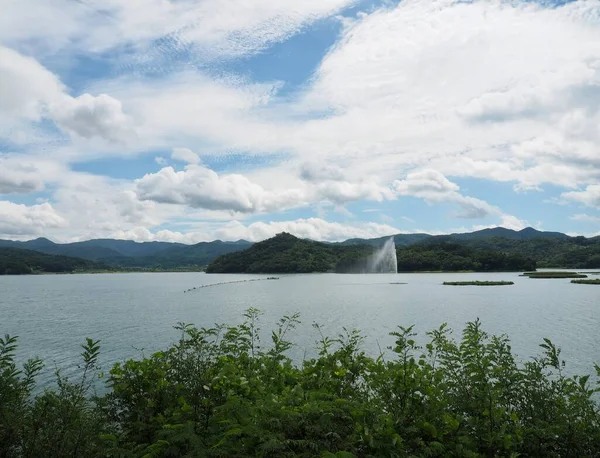 Daecheong Lake Paisagem Fonte Cheongju City Coreia Sul — Fotografia de Stock