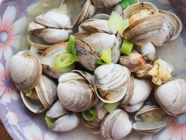 Comida Asiática Sopa Mariscos Col — Foto de Stock