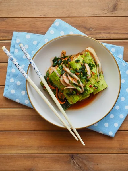 Korean food stuffedcucumberpickles, cucumberkimchi, Oi-so-bagi — Stock Image Korean Food Stuffedcucumberpickles Cucumberkimchi Bagi Stock Image