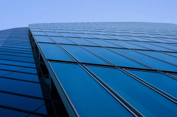 Fachada Uma Torre Vidro Aço Moderna — Fotografia de Stock