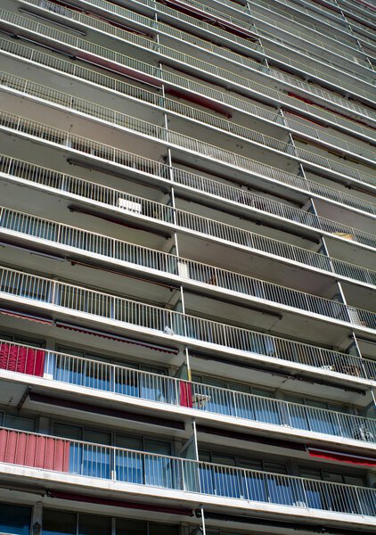 skyscraper with anonymous social housing