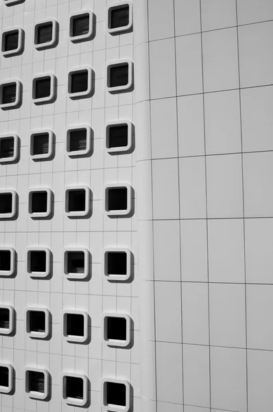 Façade Moderne Blanche Bâtiment Futuriste — Photo